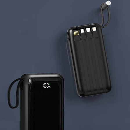 Зарядний пристрій GELIOS на 20000 mAh зі швидкою зарядкою, лихтариком та ріменцем