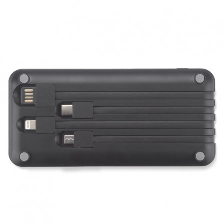 Павербанк 10000 mAh WORKPAD10 з 4 кабелями під нанесення зображення