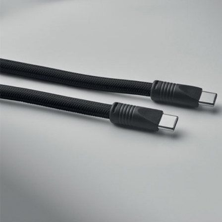 COCHARGE, Еко-ремінець 2-в-1 з кабелем USB-C до USB-C (60 W) та карабіном для ключів, 120 см