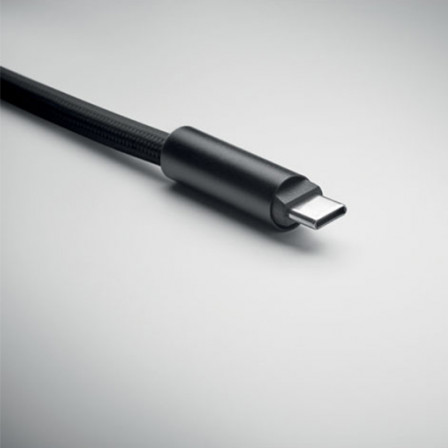 COCHARGE, Еко-ремінець 2-в-1 з кабелем USB-C до USB-C (60 W) та карабіном для ключів, 120 см