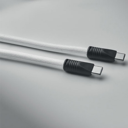 COCHARGE, Еко-ремінець 2-в-1 з кабелем USB-C до USB-C (60 W) та карабіном для ключів, 120 см