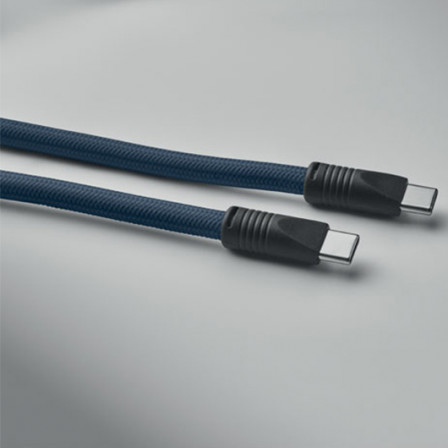 COCHARGE, Еко-ремінець 2-в-1 з кабелем USB-C до USB-C (60 W) та карабіном для ключів, 120 см