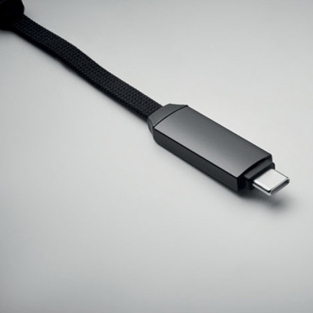 KEYSTO, Брелок з кабелем для зарядки і передачі даних потужністю 60W, 16 см