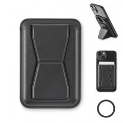 LEAMAG, Картхолдер-підставка з MagSafe, екошкіра, 6,5x9,5x1 см