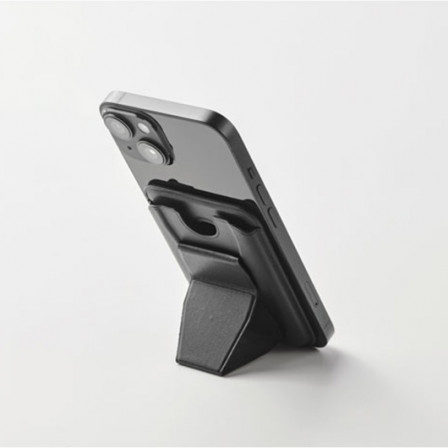 LEAMAG, Картхолдер-підставка з MagSafe, екошкіра, 6,5x9,5x1 см під нанесення зображення