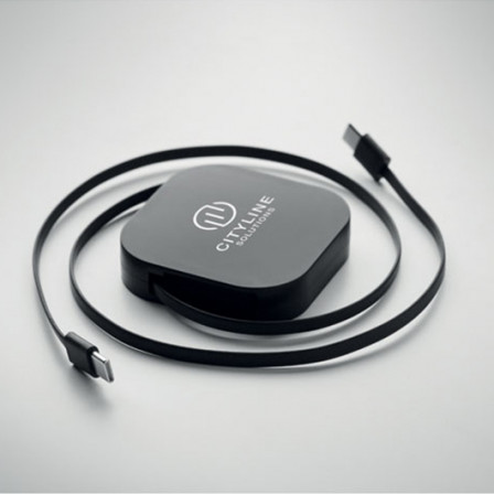 LINEA 100, Кабель-рулетка для швидкого заряджання (100 W/ PD), 6,4x6,4x1,4 см