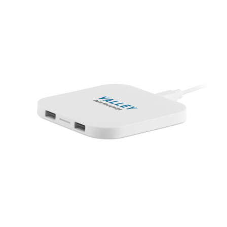 Зарядний пристрій бездротовий UNIPAD W2 USB, 9x9x0,9 см під нанесення зображення