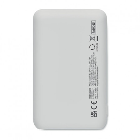 POWER52C, Зарядний пристрій на 5000 mAh, ABS-пластик під нанесення зображення