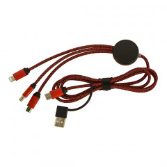 Дата кабель PULSE  з підсвіткою лого 3 в 1, 120 см