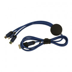 PULSE 3 в 1, Дата кабель з підсвіткою лого, 120 см