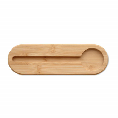 MILE, Пенал фетровий із бамбуковою кришкою та підставкою, 18x5x4,8 см
