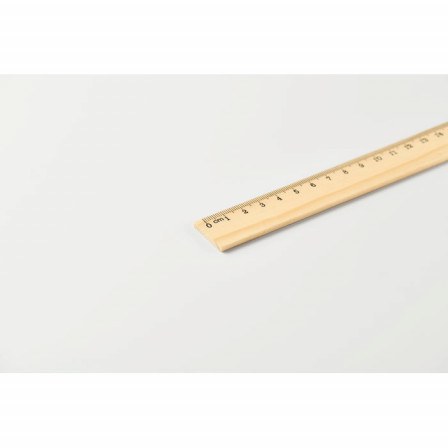 RULER20, Лінійка дерев'яна двостороння, 21x2,5x0,3 см