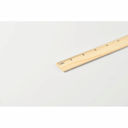RULER20, Лінійка дерев'яна двостороння, 21x2,5x0,3 см