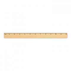 RULER30, Лінійка дерев'яна, 31x2,5x0,3 см 
