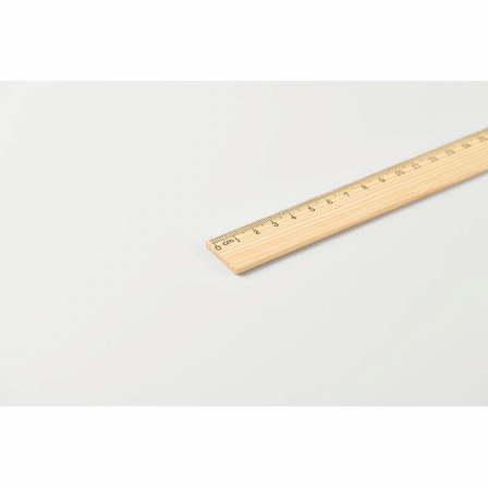 RULER30, Лінійка дерев'яна двостороння, 31x2,5x0,3 см