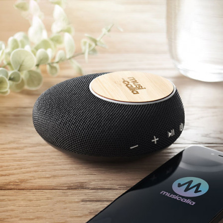 FLARE, Колонка з Bluetooth 5.1 з зарядним пристроєм 10W, Ø11,4X4,2 см