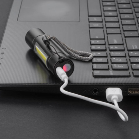 Ліхтарик WALKER акумуляторний, LED+USB+Rechargable під нанесення зображення