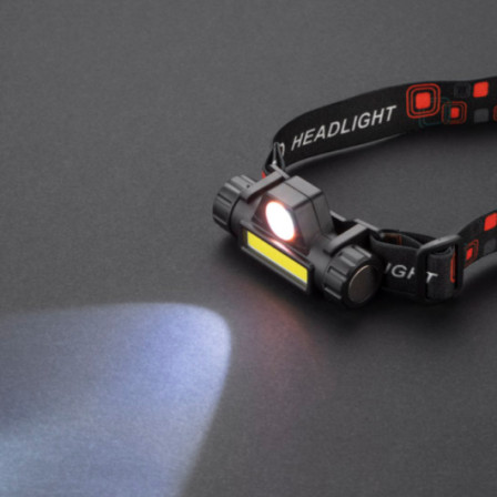 Ліхтарик WORK24 акумуляторний налобний, LED+USB+Rechargable під нанесення зображення