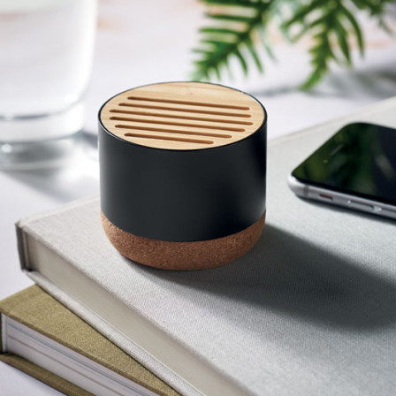 RUMBA, Бездротова Bluetooth-колонка 5.3 в алюмінієвому корпусі з перероблених матеріалів, Ø6x4,9 см