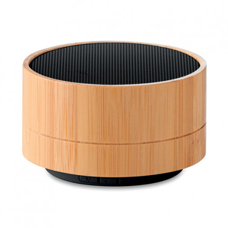 SOUND BAMBOO, Bluetooth-динамік із бамбуковим корпусом та ABS-пластиком, Ø7×4,3 см