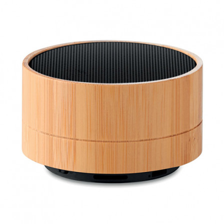 SOUND BAMBOO, Bluetooth-динамік із бамбуковим корпусом та ABS-пластиком, Ø7×4,3 см