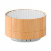 SOUND BAMBOO, Бамбукова бездротова колонка 3W, Ø7×4,3 см Білий