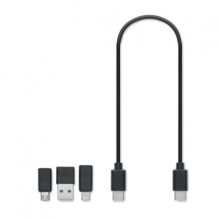VERSA, Комплект кабелів 3 в 1, 9,6x6,5x2,1 см під нанесення зображення