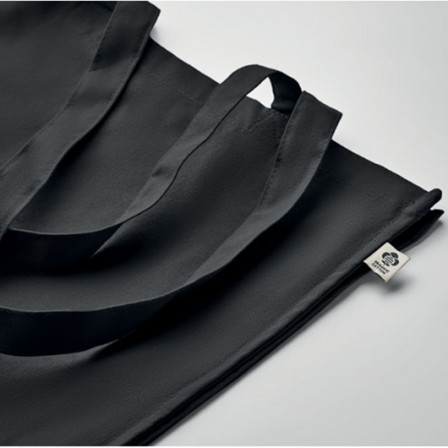 BENTE COLOUR, Бавовняна Еко-сумка з переробленої сировини з довгими ручками, 38x9x42 cм, 220 г/м²