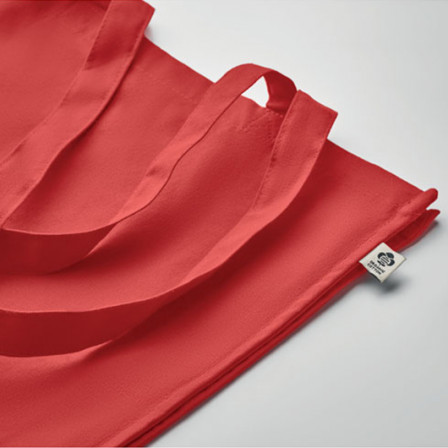 BENTE COLOUR, Бавовняна Еко-сумка з переробленої сировини з довгими ручками, 38x9x42 cм, 220 г/м²