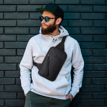 CEBAG, Сумка через плече з еко-поліестеру 600D RPET, 17x6,5x28 см