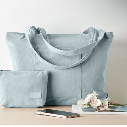 CORDY G, Трендова сумка-шопер із вельвету, 220 гр/м², 39x12x37 см