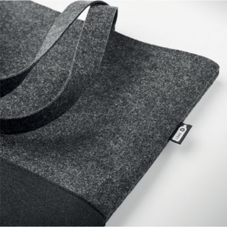 DUO INDICO, Двоколірна фетрова сумка RPET з довгими ручками, 55х15х39 см