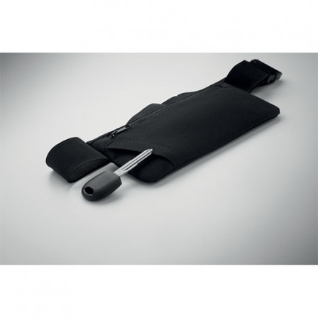 MODERATE, Поясна сумка для спорту з еластичним ременем (RPET 600D), 24x9,5 см