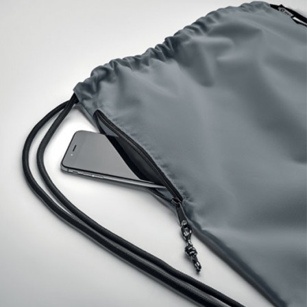 NIGHT, Місткий еко-рюкзак на затяжках із бічною кишенею на блискавці, 40х48 см