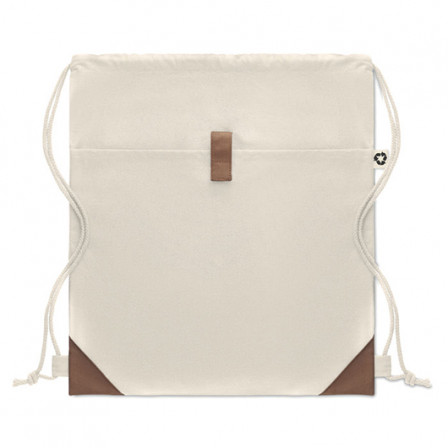 PANDA BAG, Сумка-мішок зі шнурком з переробленої бавовни, розмір 38х42 см