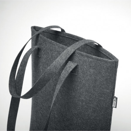 TASLO, Фетрова еко-сумка (шопер) з RPET з плоским дном та довгими ручками, 40х15х42 см