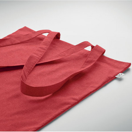 VIVEKA COLOUR, Бавовняна Еко-сумка з переробленої сировини з довгими ручками, 38x42 cм,140 г/м²