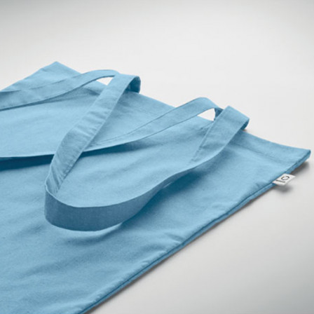 VIVEKA COLOUR, Бавовняна Еко-сумка з переробленої сировини з довгими ручками, 38x42 cм,140 г/м²