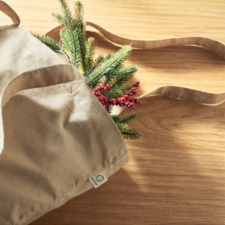 VIVEKA COLOUR, Бавовняна Еко-сумка з переробленої сировини з довгими ручками, 38x42 cм,140 г/м²