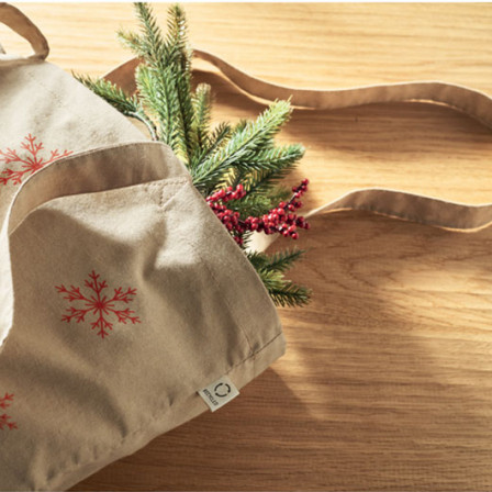 VIVEKA COLOUR, Бавовняна Еко-сумка з переробленої сировини з довгими ручками, 38x42 cм,140 г/м²