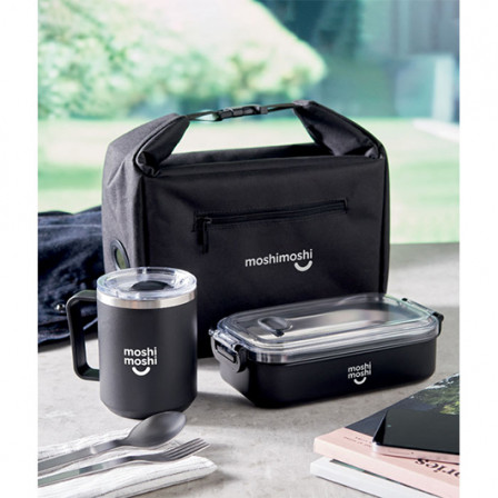 WINTRY, Термосумка для ланчу RPET 600D (5 л) з вбудованим термометром та алюмінієвою ізоляцією, 18,5х12х26 см