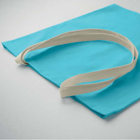 ZEVRA COLOUR, Еко-сумка (шопер) з контрастними білими ручками, 38х42 см, 140 гр/м²