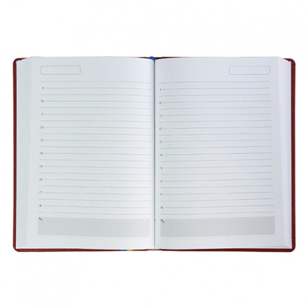 Щоденник А5 ПРИНТ червоний, недатований білий, 288 стор.