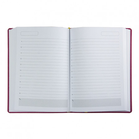 Щоденник А5 ПРИНТ рожевий, недатований білий, 288 стор.