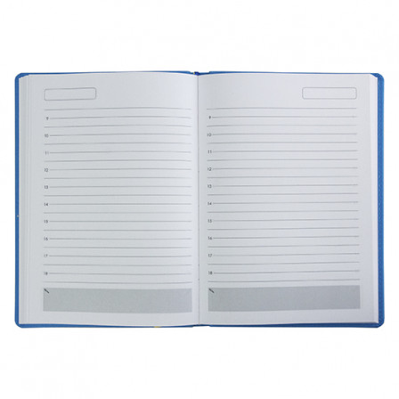 Щоденник А5 ПРИНТ блакитний, недатований білий, 288 стор.