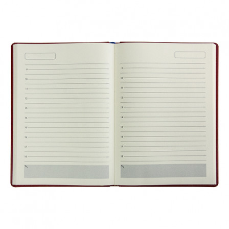 Щоденник А5 НЕБРАСКА червоний, кремовий білий, 288 стор. під нанесення зображення