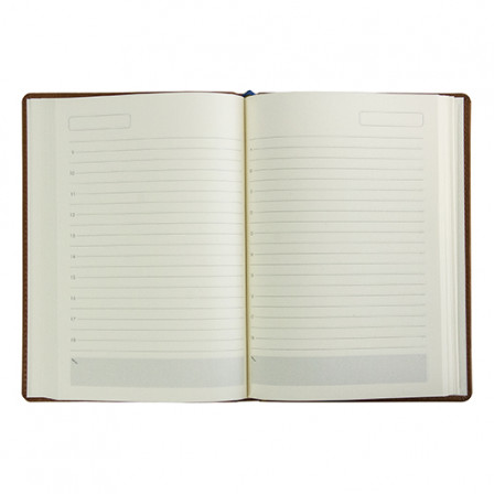 Щоденник А5 НЕБРАСКА коричневий, кремовий білий, 288 стор. під нанесення зображення