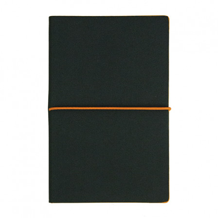 Нотатник А5 міні StarLineLux Принт чорний / Принт помаранчевий під нанесення зображення