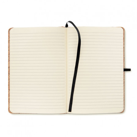 SUBER, Блокнот А5 з твердою корковою обкладинкою, 96 л під нанесення зображення