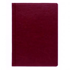 Щоденник А5 2026 ПРАЙМ бордовий, датований білий, 320 стр.